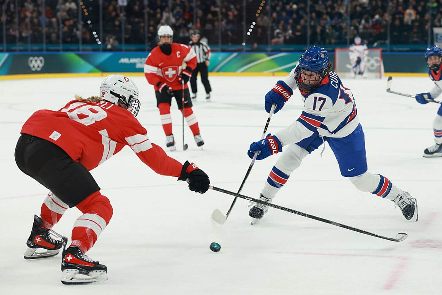 USA vs. Switzerland live updates: Americans lead 2-0 in Winter Olympics 2026 women’s hockey game