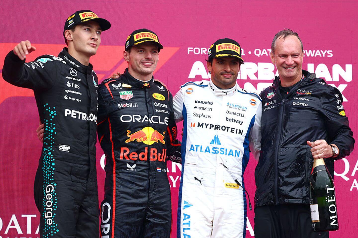 F1 Azerbaijan Grand Prix live updates: Verstappen wins as Sainz makes podium, Piastri crashes out on Lap 1