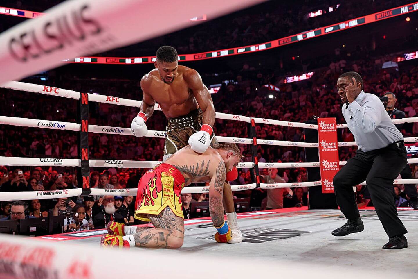Jake Paul vs Anthony Joshua live updates: Result reaction as Joshua stops Paul in sixth round of heavyweight fight