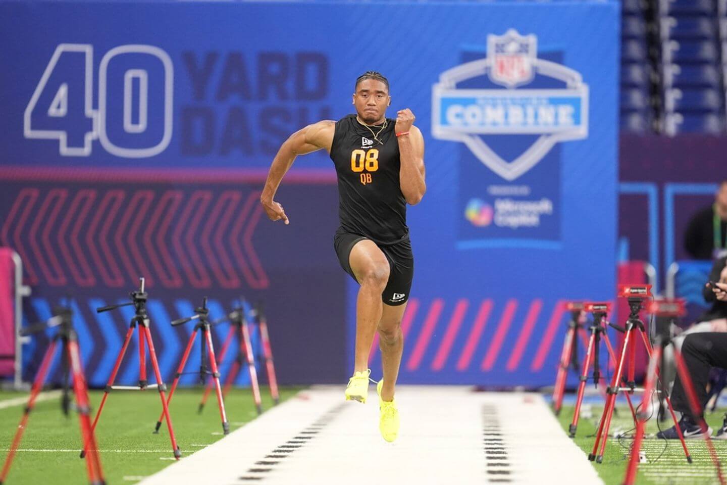 NFL combine 2026 live updates, results: Taylen Green shines with QBs; Jeremiyah Love leads RBs; WRs on Day 3