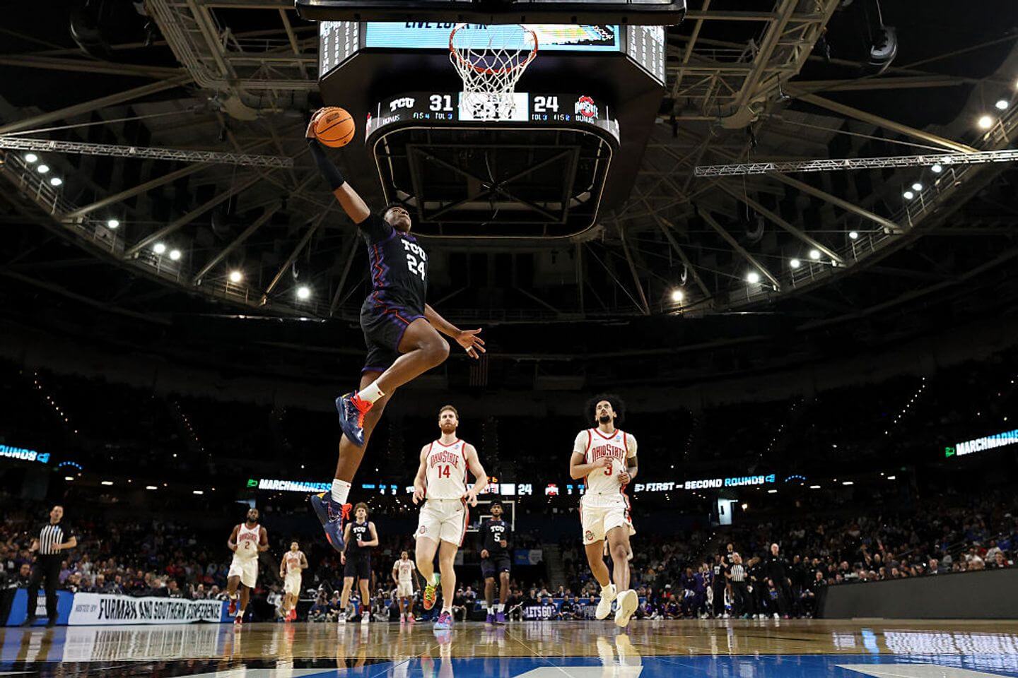 Men’s March Madness 2026 first round score, live updates: TCU leads Ohio, Nebraska leads Troy, NCAA Tournament latest
