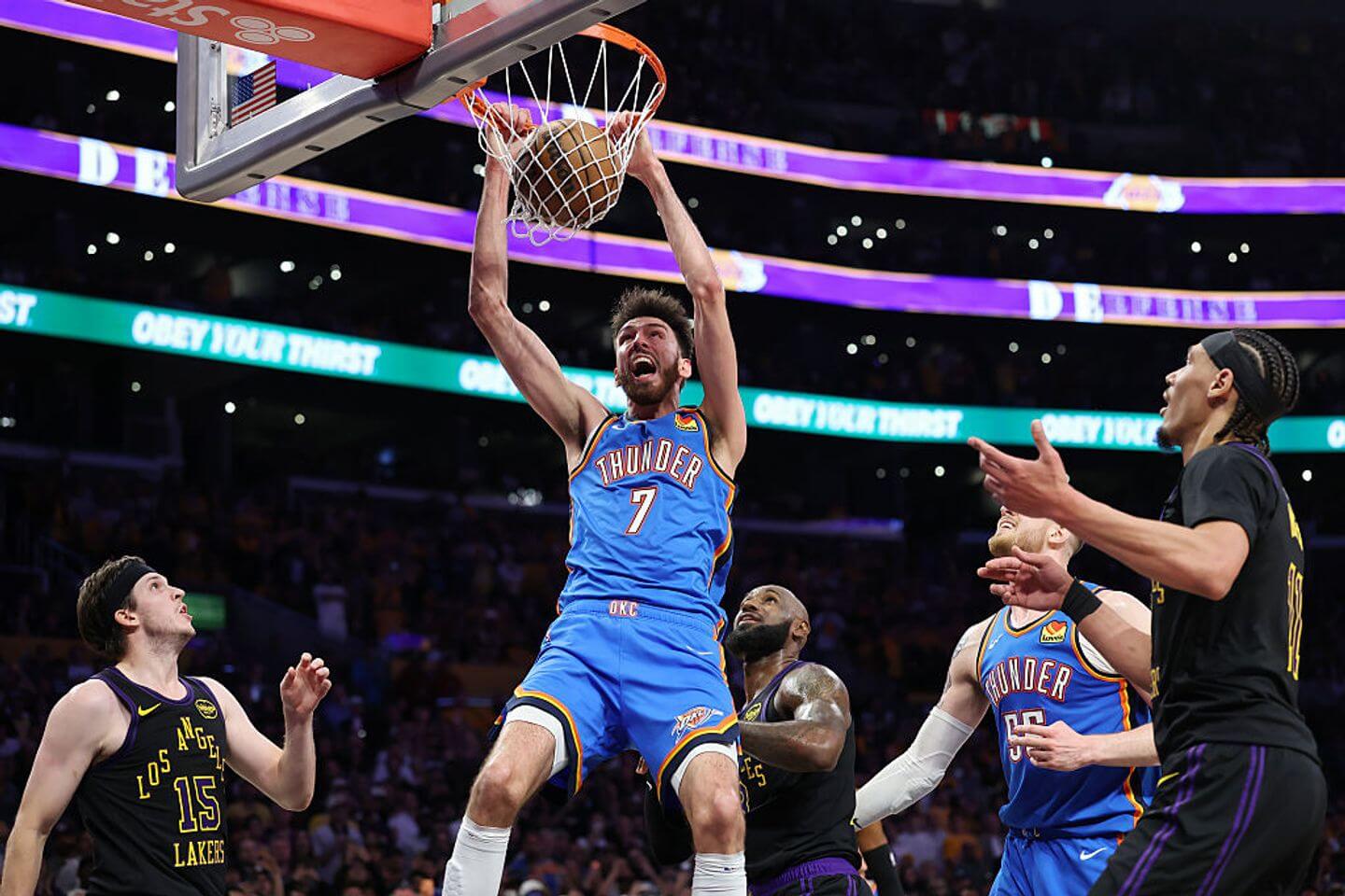 Thunder hold off Lakers to complete sweep in NBA playoffs: Live updates and reaction