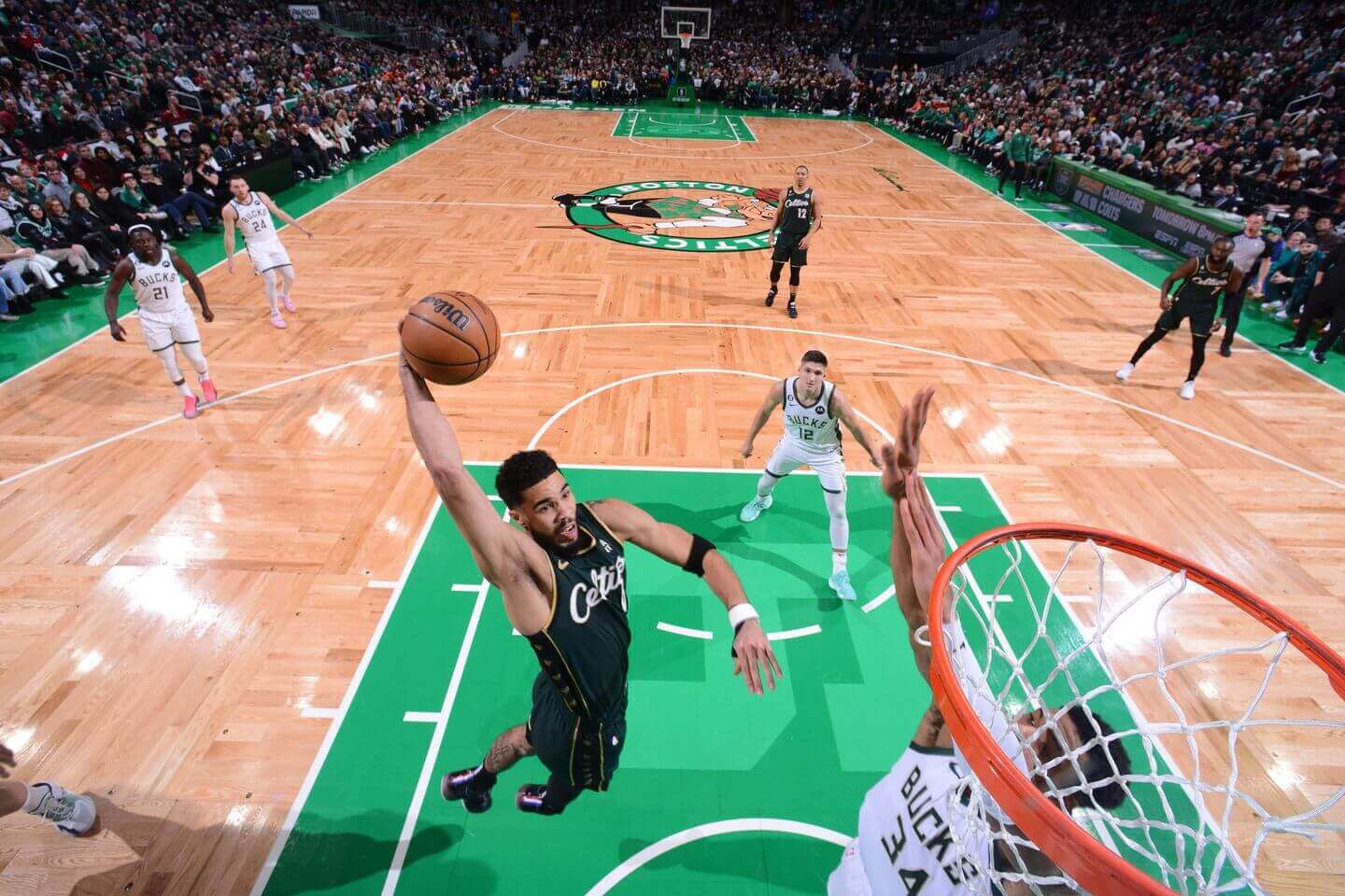 Milwaukee Bucks vs. Boston Celtics live Jayson Tatum catches fire