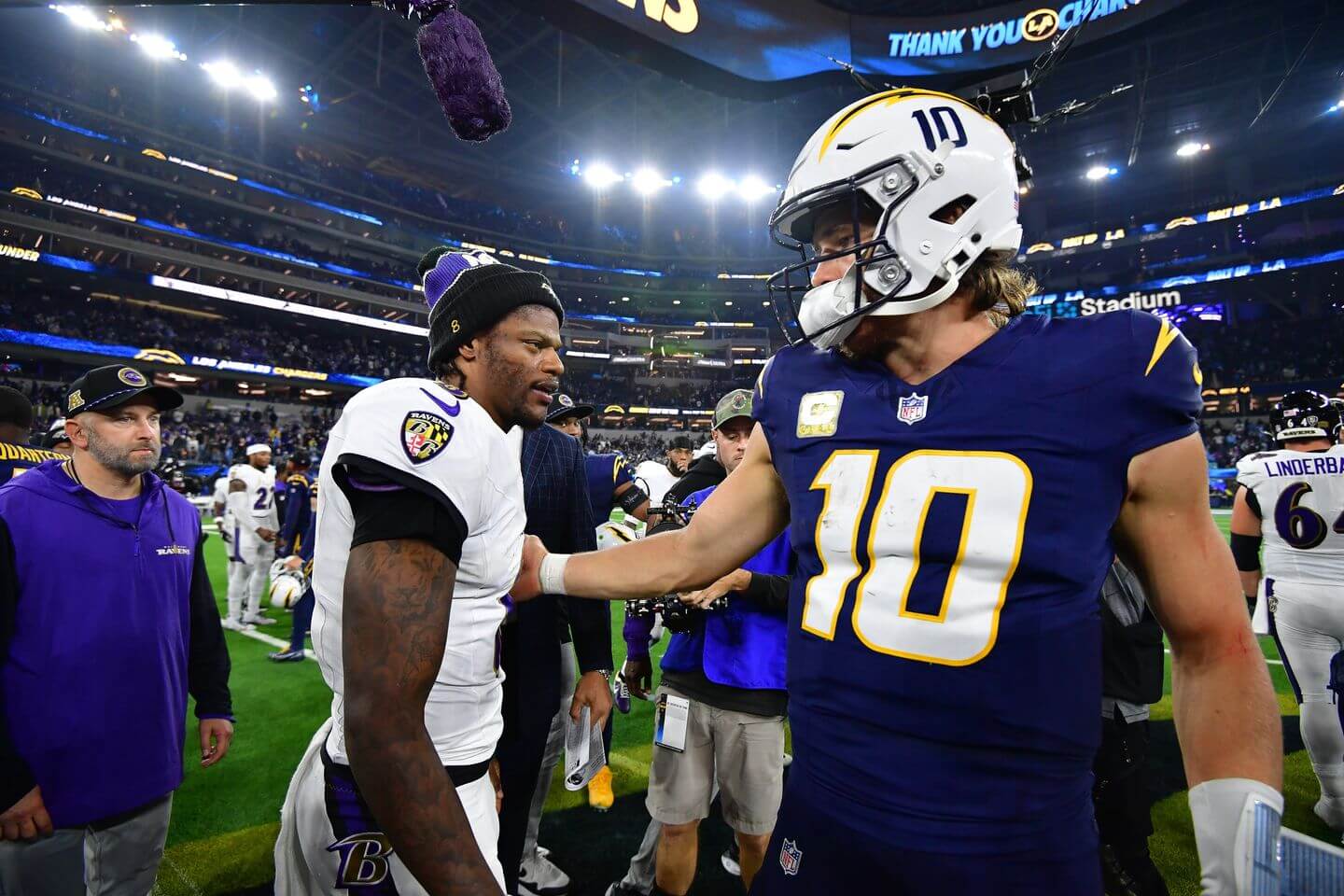 Lamar Jackson, Derrick Henry power Ravens past Chargers on NFL Monday Night Football: Live updates and reaction